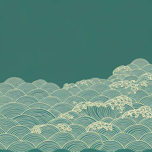 Abstract pattern of Japanese traditional waves
